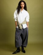 Stradivarius Cămașă Din Poplin Regular Ajustabilă Alb Xl