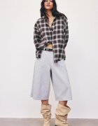Stradivarius Cămașă Regular Ajustabilă Purpuriu S
