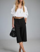 Stradivarius Cămașă Voluminoasă Bimaterială Alb Xs