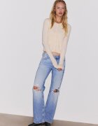 Stradivarius Cardigan Din Tricot Cu Nasturi Ecru Xs