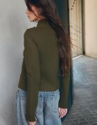 Stradivarius Cardigan Din Tricot Cu Nasturi Kaki S