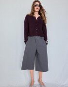 Stradivarius Cardigan Din Tricot Cu Nasturi Și Textură Moale Mov Xs