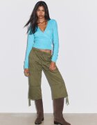 Stradivarius Cardigan Din Tricot Cu Nasturi Turcoaz S