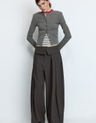 Stradivarius Cardigan Din Tricot Cu Pernițe Gri Marengo Xs