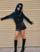 Stradivarius Cardigan Din Tricot Fin La Atingere Cu Nasturi Gri Închis L