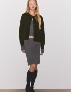 Stradivarius Cardigan Din Tricot Oversize Kaki L