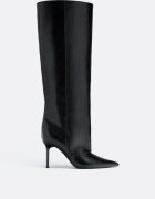 Stradivarius Cizme Cu Toc Stiletto Și Carâmb Lat Xl Negru 36
