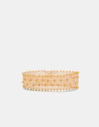 Stradivarius Colier Choker Rigid Din Plasă Metalică Auriu Os