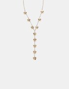 Stradivarius Colier Lariat Cu Floare Mini Auriu Os