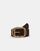 Stradivarius Curea Cu Cataramă Suprapusă Maro 80