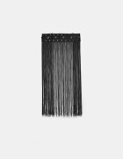 Stradivarius Curea Cu Franjuri Negru M