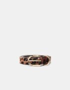 Stradivarius Curea Cu Imprimeu Leopard Maro 80