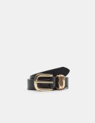 Stradivarius Curea De Bază Cu Două Inele Negru 70
