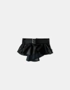 Stradivarius Curea-Fustă Din Imitație De Piele Negru M