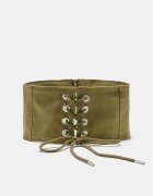 Stradivarius Curea Tip Corset Verde Măsliniu M