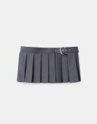 Stradivarius Curea Tip Fustă Plisată Gri S