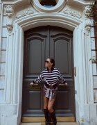 Stradivarius D62 Fustă-Pantalon Imitație De Piele Grena 42