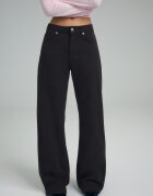 Stradivarius D92 Blugi Drepți Largi Negru 38