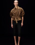 Stradivarius Geacă Biker 100% Piele Maro S