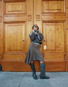 Stradivarius Geacă Oversize Din Imitație De Piele Maro Xl