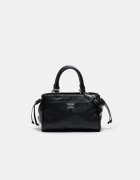 Stradivarius Geantă City Cu Clapetă Mini Negru Os