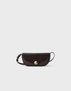 Stradivarius Geantă Crossbody Cu Închidere Cu Semibilă Maro Os