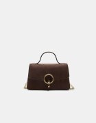 Stradivarius Geantă Crossbody Cu Închidere Rotundă Maro Os