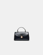 Stradivarius Geantă Crossbody Cu Închidere Sferică Negru Os
