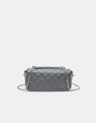 Stradivarius Geantă Crossbody Cu Lanț Și Logo Gri Marengo Os