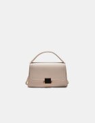 Stradivarius Geantă Crossbody Cu Mâner Dublu Ecru Os