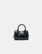 Stradivarius Geantă Crossbody Mini Cu Buzunar Negru Os