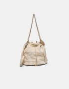 Stradivarius Geantă Crossbody Tip Sac Matlasată Ecru Os