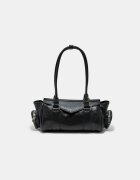 Stradivarius Geantă De Umăr Alungită Cu Buzunare Negru Os