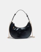 Stradivarius Geantă De Umăr Cu Închizătoare Negru Os