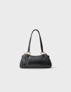 Stradivarius Geantă De Umăr Retro Negru Os