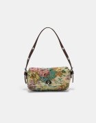 Stradivarius Geantă Mini Cu Imprimeu Floral Ecru Os