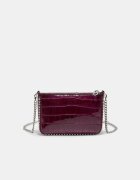 Stradivarius Geantă Mini Cu Presaj Piele De Crocodil Fucsia Os