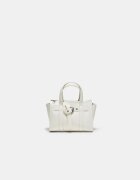 Stradivarius Geantă Mini Tote Cu Cataramă Ecru Os
