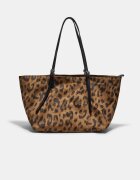 Stradivarius Geantă Shopper Animal Print Maro Os