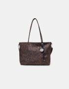 Stradivarius Geantă Shopper Cu Pandantiv Maro Os