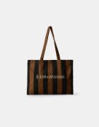 Stradivarius Geantă Tip It Bag Cu Dungi Maro Os