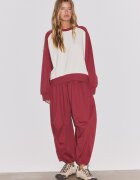 Stradivarius Hanorac Cropped Cu Contrast Roșu Închis S