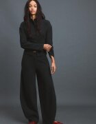 Stradivarius Jachetă Din Tricot Cu Guler Cu Bandă Gri Închis S