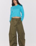 Stradivarius Jachetă Din Tricot Cu Nasturi Turcoaz M