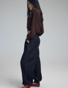 Stradivarius Jeans Balloon Fit Albastru Închis 38
