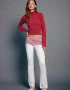 Stradivarius Legging Evazat Cu Talie Întoarsă Gri Melanj S
