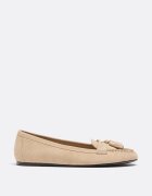 Stradivarius Mocasini Din Piele Cu Ciucuri Bej 37