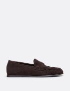 Stradivarius Mocasini Flexibili Din Piele Maro Maro 36