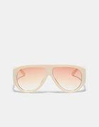 Stradivarius Ochelari Din Pastă Cu Lentile Colorate Ecru Os