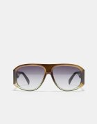 Stradivarius Ochelari Din Plastic Cu Efect Degradé Kaki Os